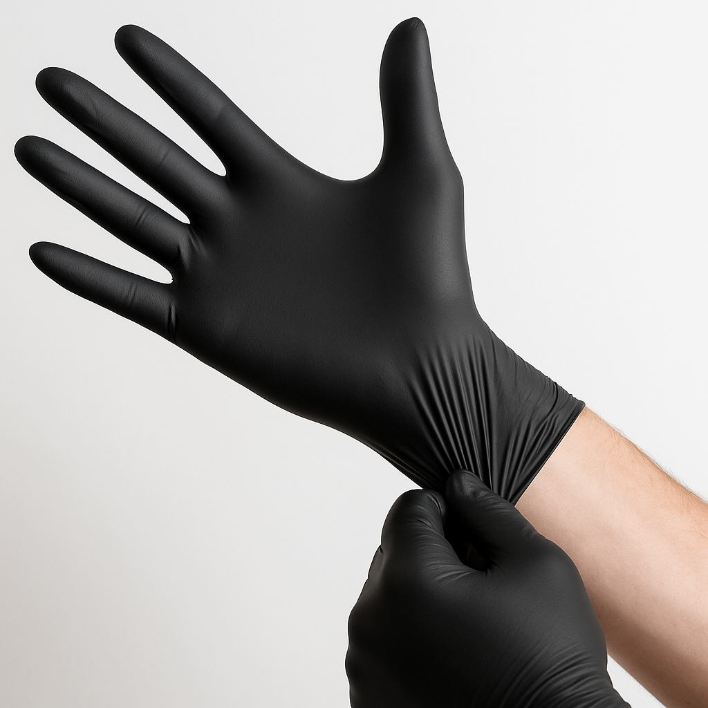 Black Heavy Duty Nitrile Gloves (Medical)