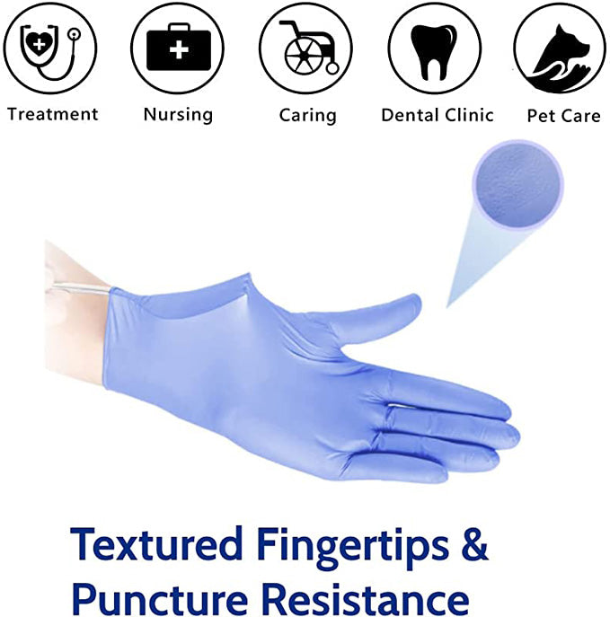 Blue Nitrile Gloves (Medical)