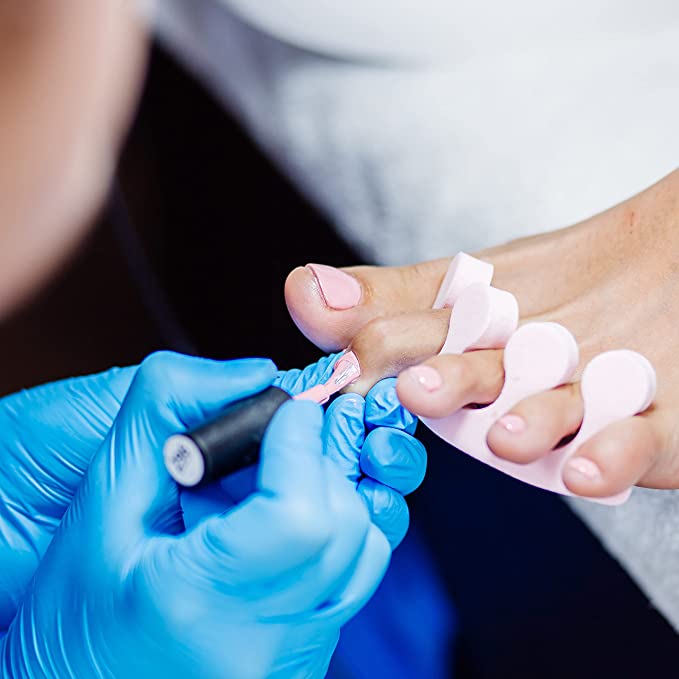 use can someone is using our gloves in nail painting services