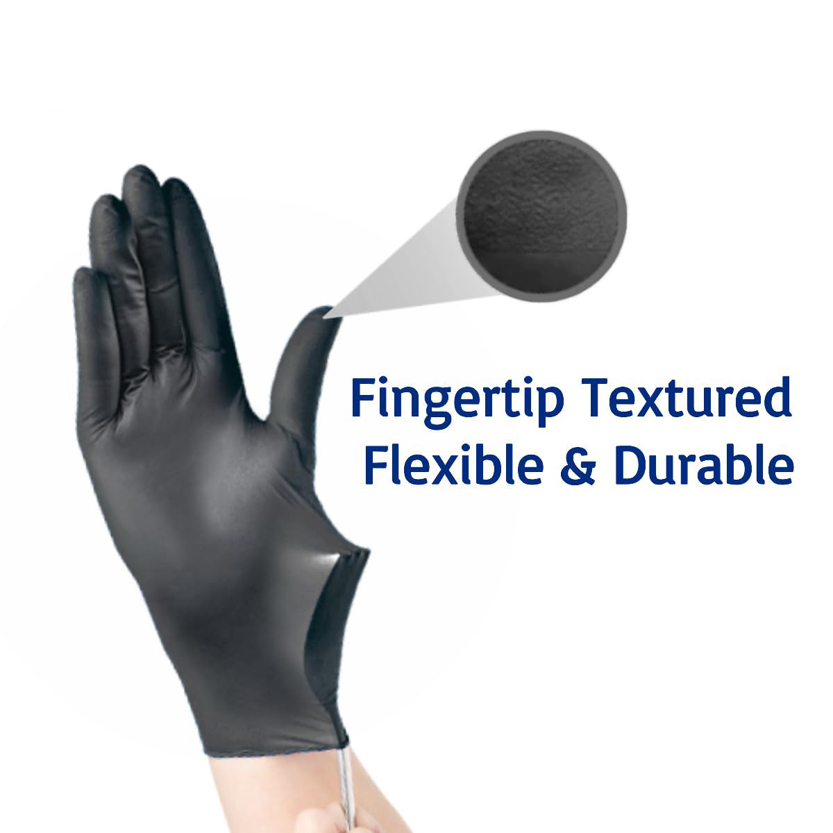 Black Heavy Duty Nitrile Gloves (Industrial)