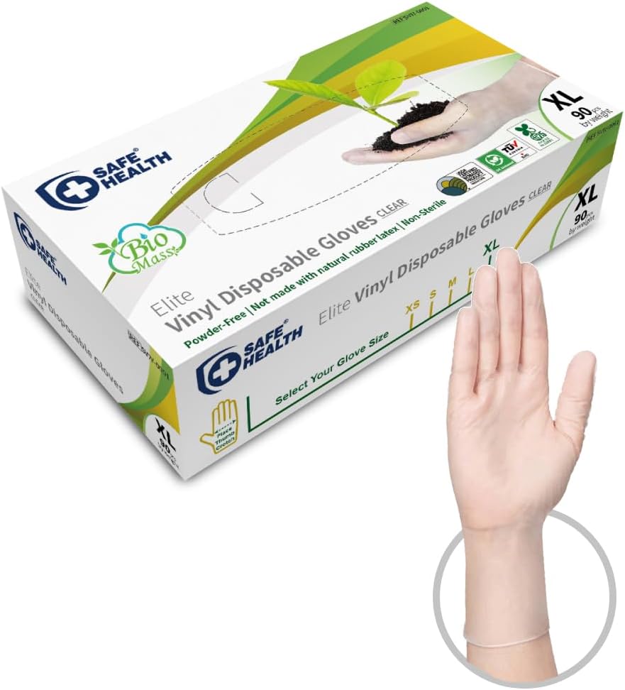 Biomass Eco-Friendly Clear Vinyl Disposable Gloves