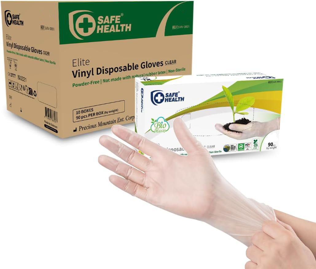 Biomass Eco-Friendly Clear Vinyl Disposable Gloves