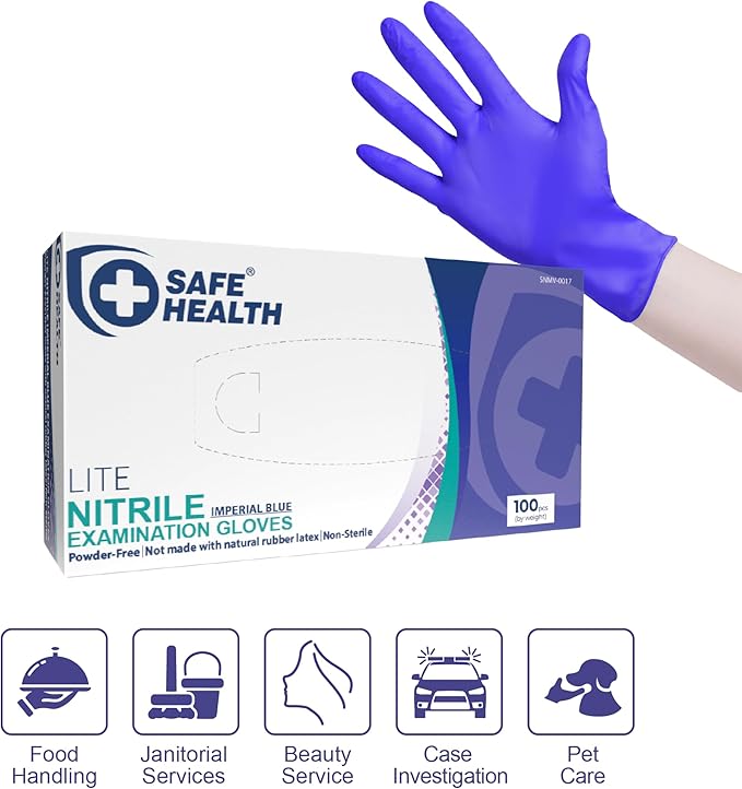 Blue Nitrile Gloves (Medical)