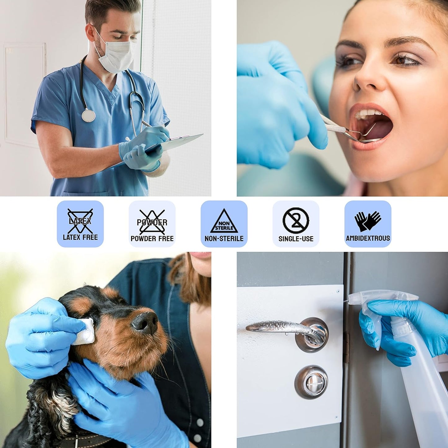 Blue Nitro-V Gloves (Medical)