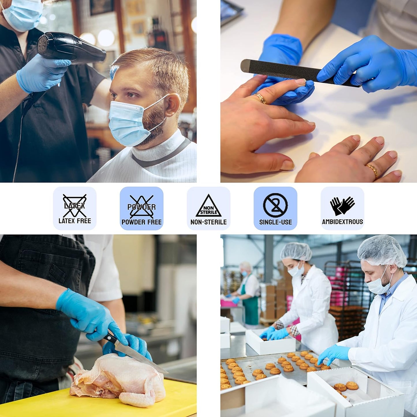 Blue Nitro-V Gloves (Medical)