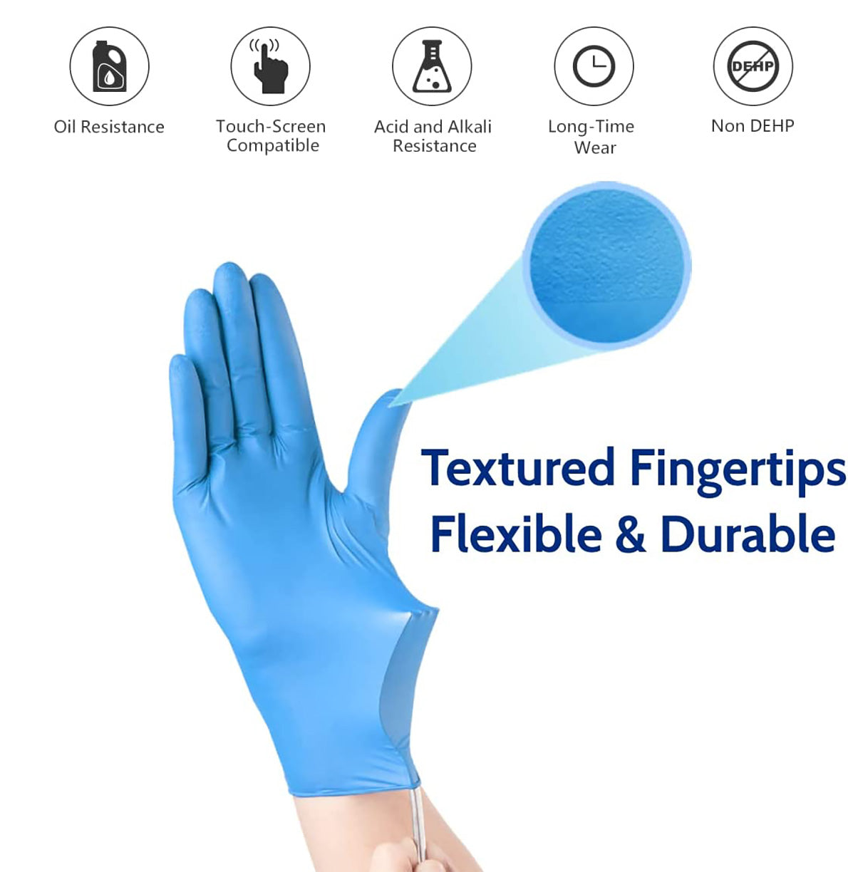 Textured Fingertips Flexible and Durable