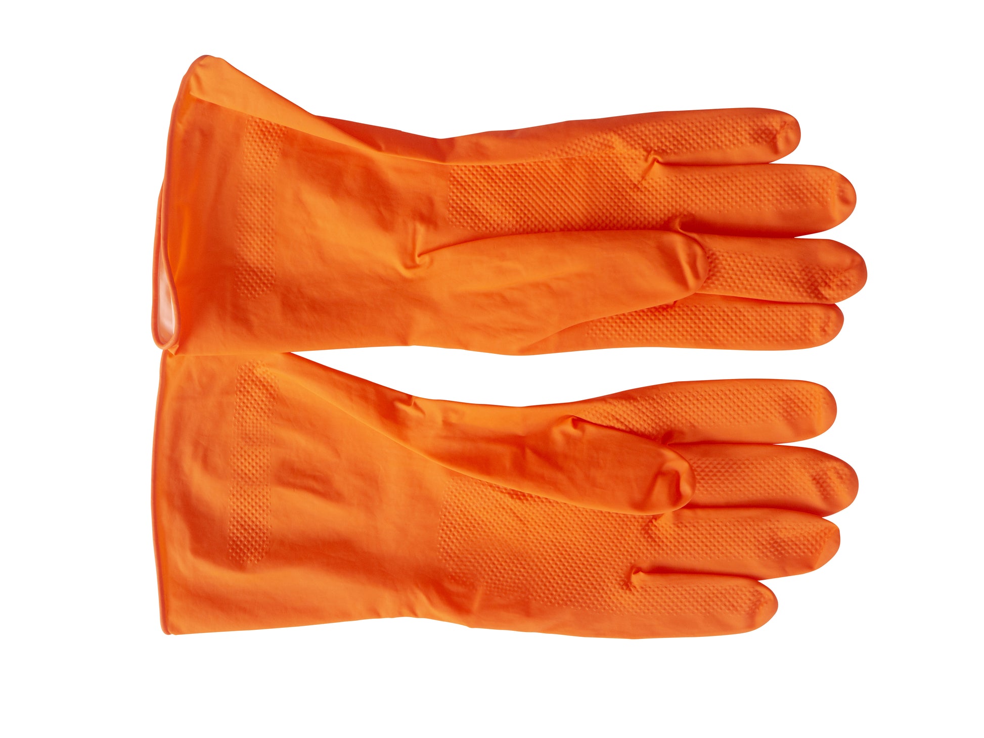 Outrageous Orange Diamond Grip Nitrile Gloves