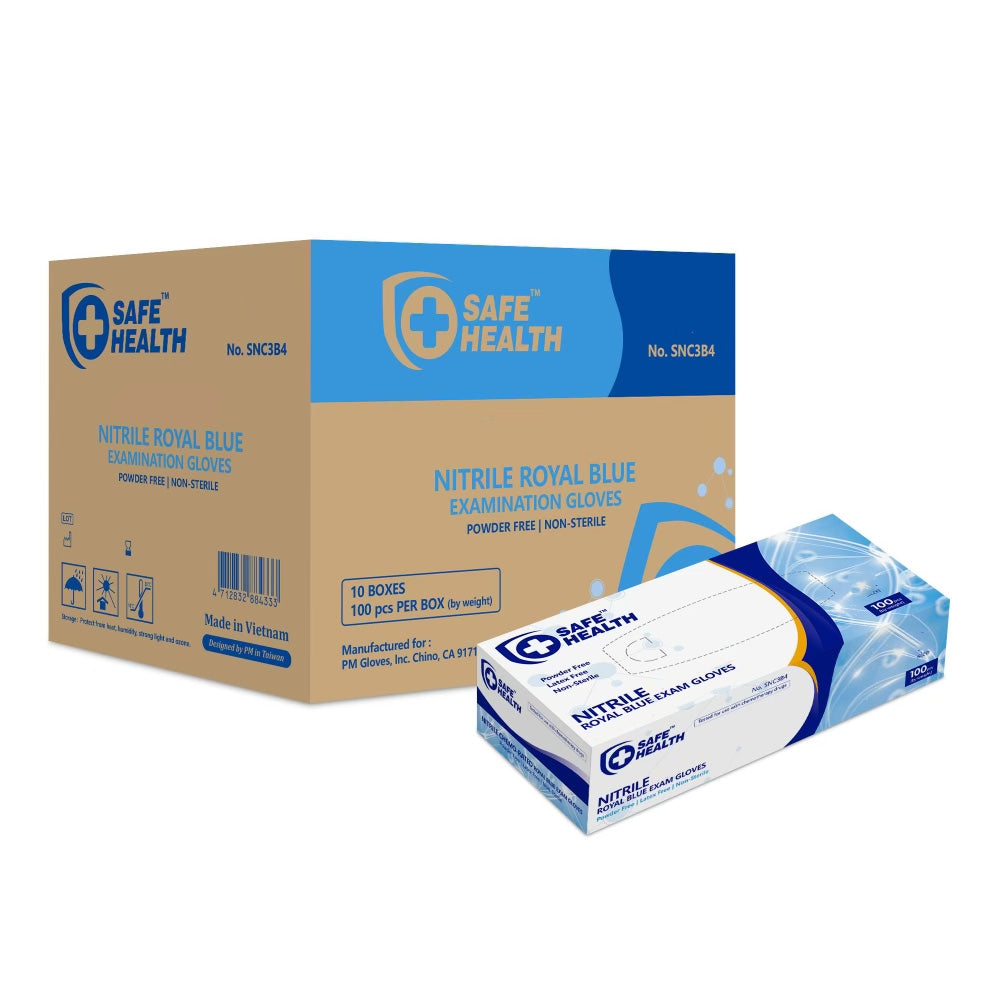 Blue Nitrile Gloves (Medical) product image with box