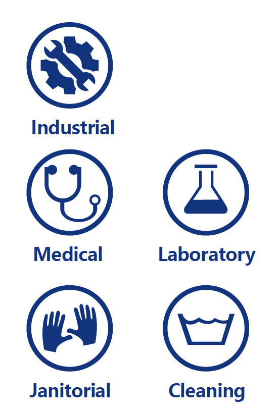 industrial, medical, laboratory, janitorial, cleaning